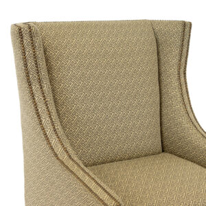 FAIRFIELD Accent Chair In Beige Greek Key Upholstery | Grandview Mercantile