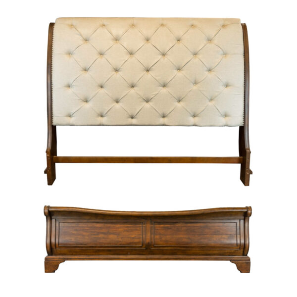 TRISHA YEARWOOD for KLAUSSNER King Size Sleigh Bed with Tufted Headboard - Image 1