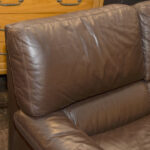 Espresso Leather Sofa - Image 5