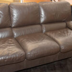 Espresso Leather Sofa - Image 3