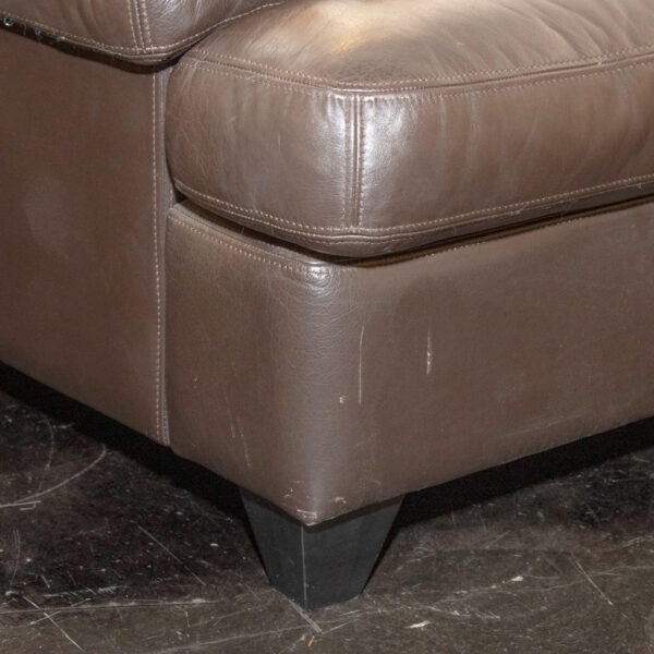 Espresso Leather Sofa - Image 6