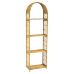 Vintage Arched Top Wicker Etagere