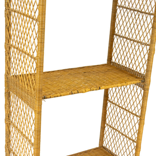 Vintage Arched Top Wicker Etagere - Image 4