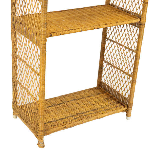 Vintage Arched Top Wicker Etagere - Image 3