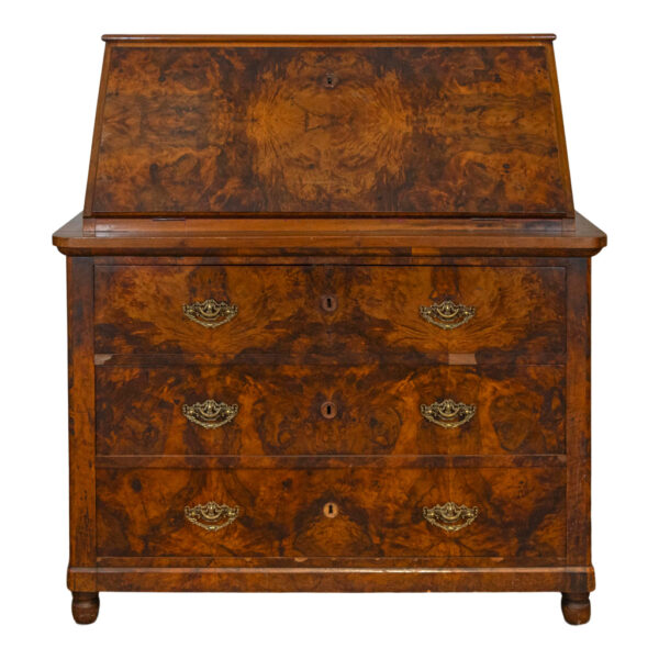 Antique Burled Walnut Slant Desk - Image 1