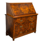Antique Burled Walnut Slant Desk - Image 2
