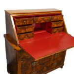 Antique Burled Walnut Slant Desk - Image 3