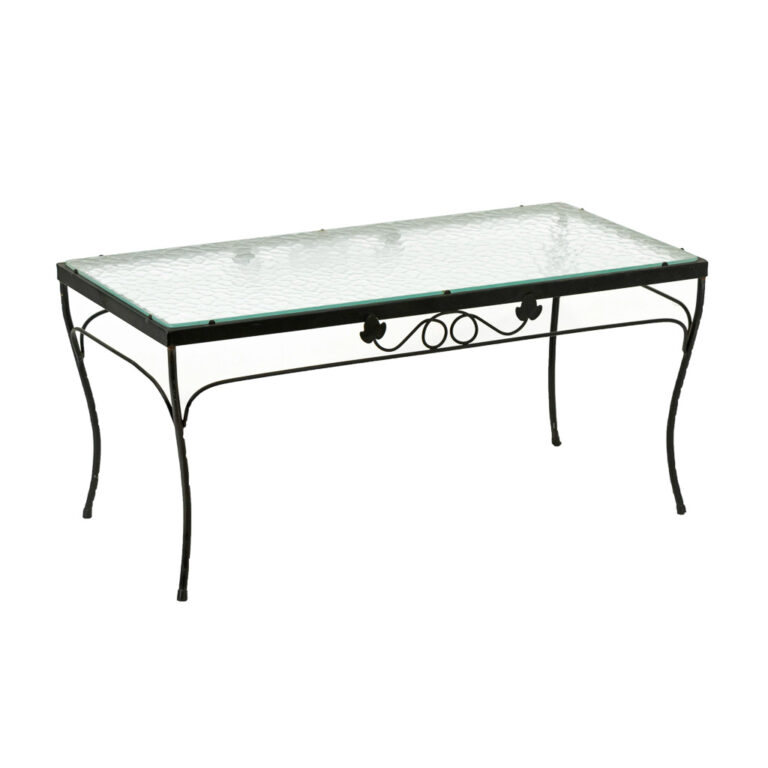 Vintage Wrought Iron and Glass Outdoor Coffee Table | Grandview Mercantile