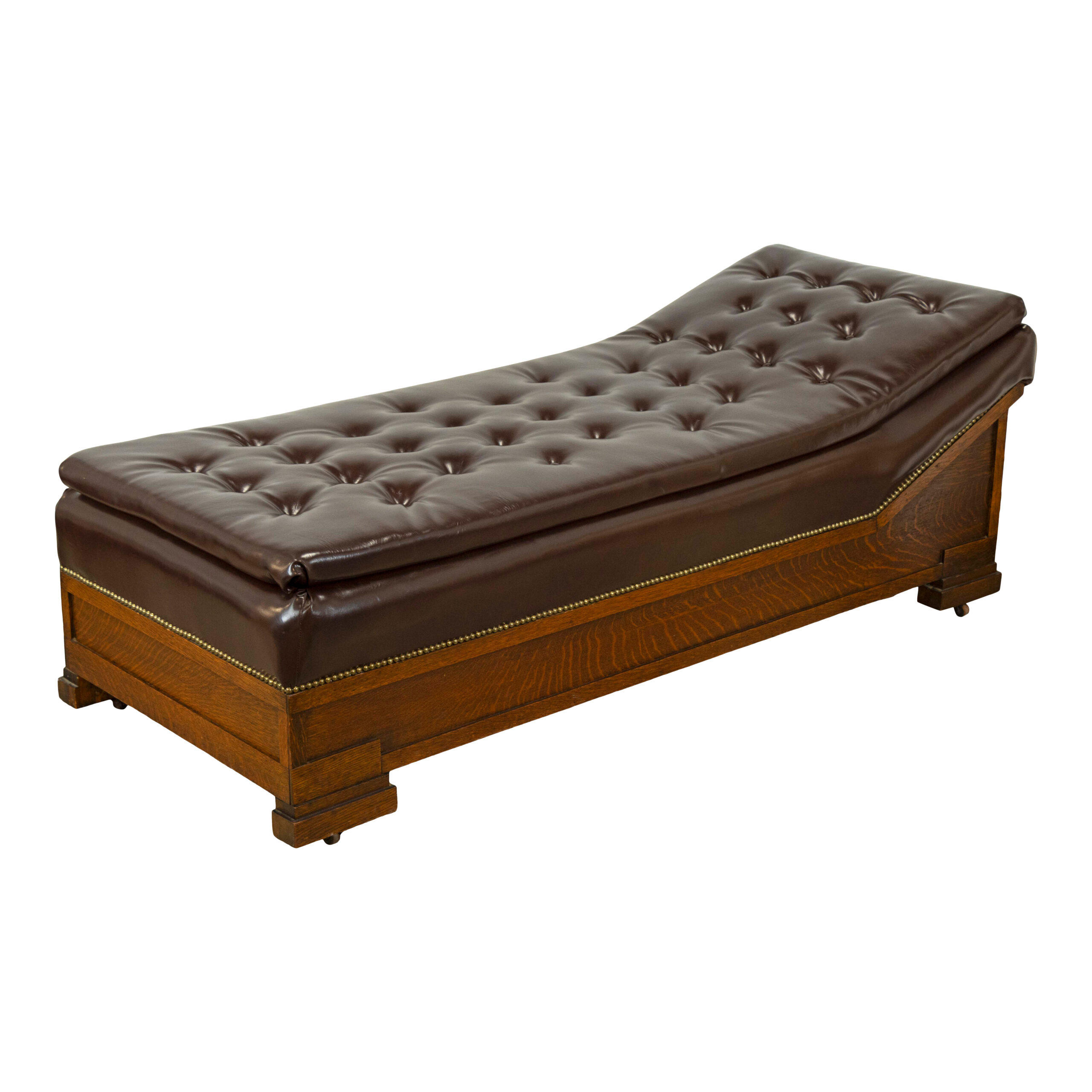 Leather fainting couch hotsell