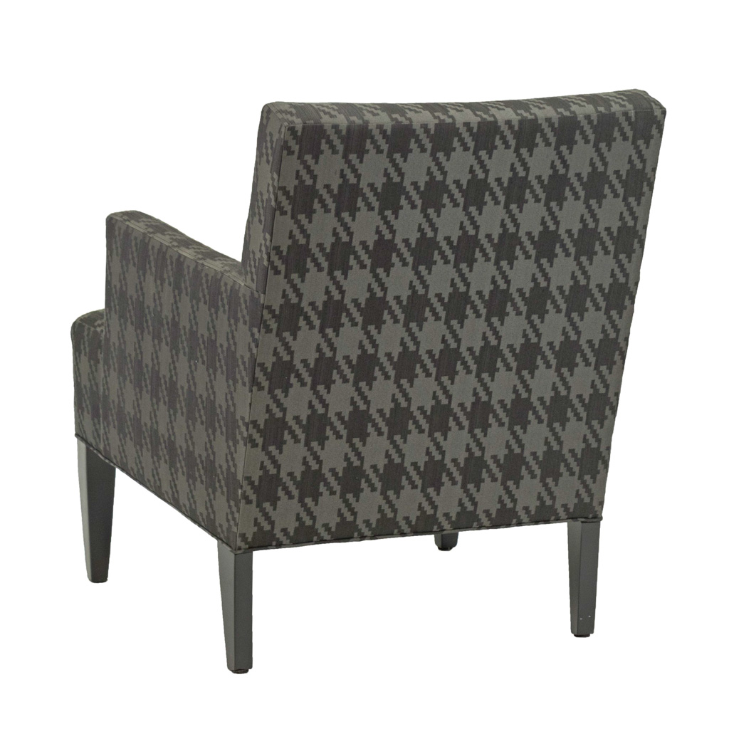 CRATE BARREL Tux Chair in Black and Grey Houndstooth Grandview