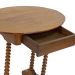Single Drawer Oval Side Table with Spindle Legs - Image 2