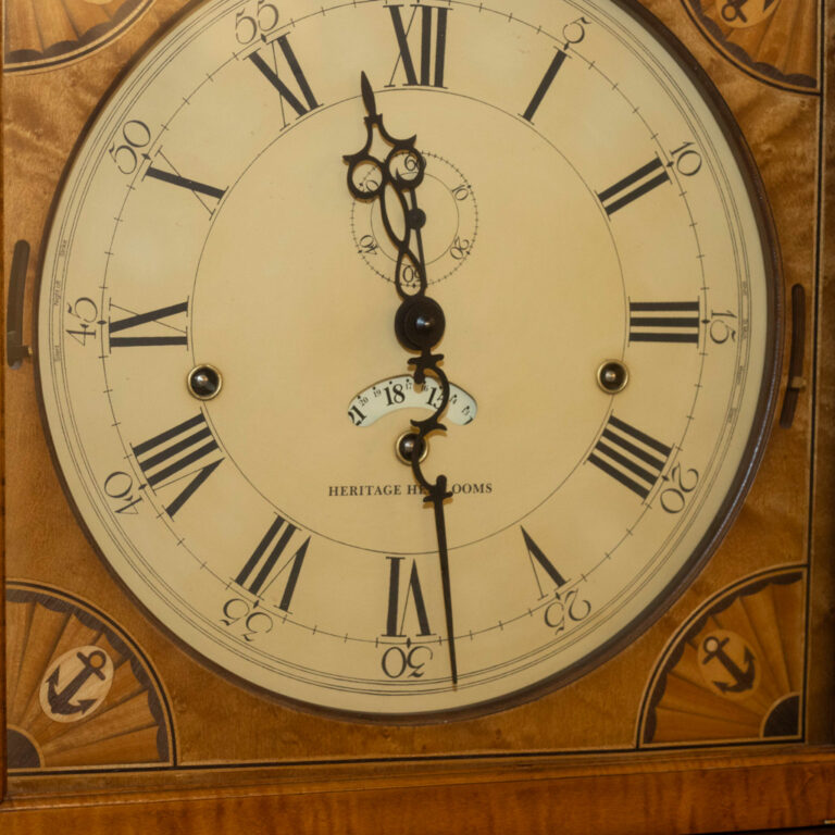 Vintage HERITAGE Heirlooms Tiger Maple Grandfather Clock | Grandview ...