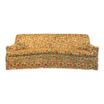 Vintage Sofa in Floral Flocked Velvet
