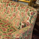Vintage Sofa in Floral Flocked Velvet - Image 3