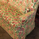 Vintage Sofa in Floral Flocked Velvet - Image 4