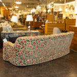 Vintage Sofa in Floral Flocked Velvet - Image 8