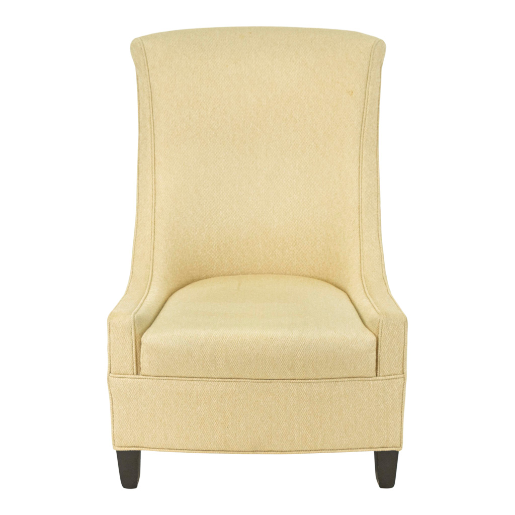 KRAVET Slope Arm Accent Chair in Oatmeal Chenille Grandview