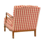 Armchair and Ottoman in Pink, Ivory, and Green Plaid - Image 7
