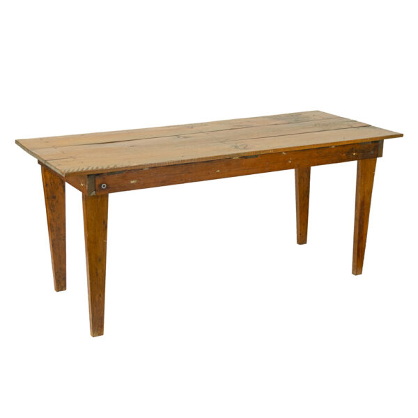 Rustic Pine Plank Top Table - Image 1
