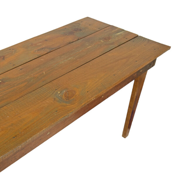 Rustic Pine Plank Top Table - Image 2