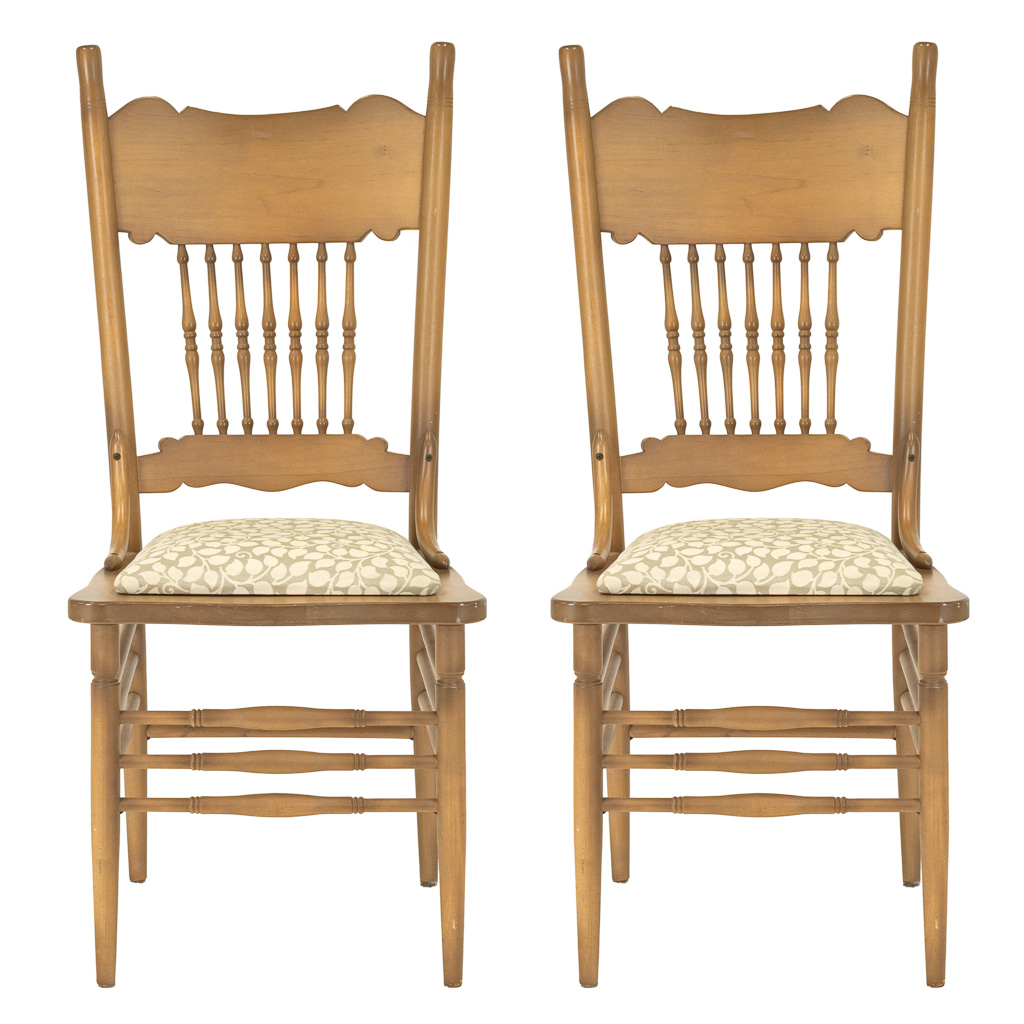 Pair of ARHAUS Sadie Wood Framed Dining Chairs Grandview Mercantile