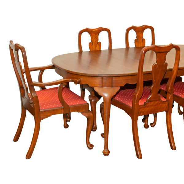 Amish Made Cherry Dining Table With 2 11 5 Leaves And 8 Chairs