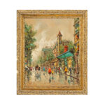 ANTONIO DEVITY (1901-1993) Original Oil on Canvas of a French Street Scene