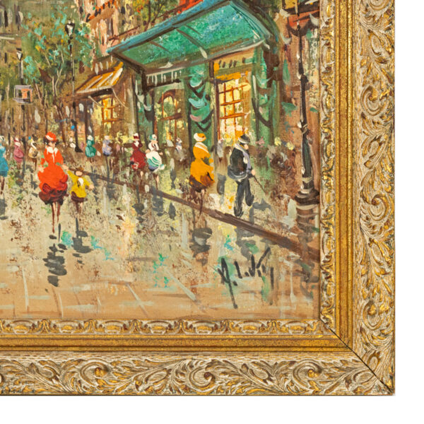 ANTONIO DEVITY (1901-1993) Original Oil on Canvas of a French Street Scene - Image 2