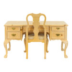LEXINGTON Pine 5 Drawer Desk with Matching Chair