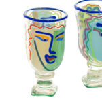 Set of 3 WILLIAM BERNSTEIN (1945-) Signed Goblets - Image 2