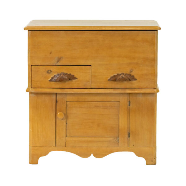 Antique Victorian Cottage Pine Lift Top Washstand - Image 1