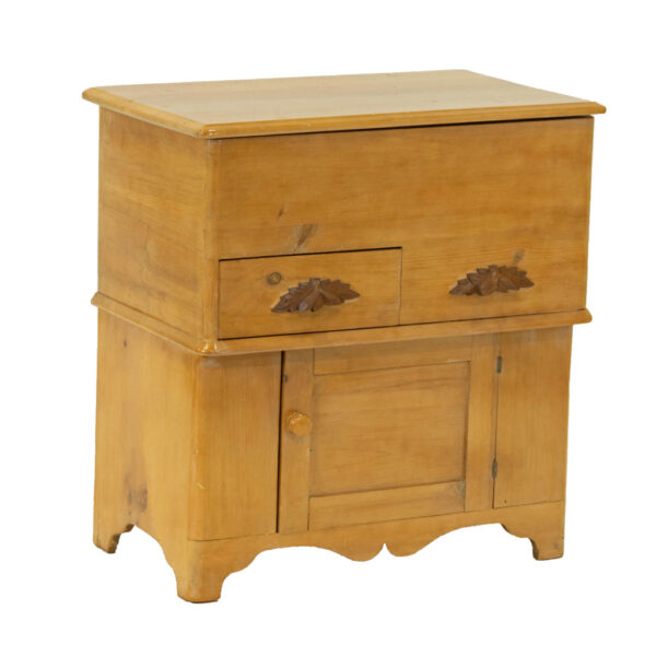 Antique Victorian Cottage Pine Lift Top Washstand - Image 2