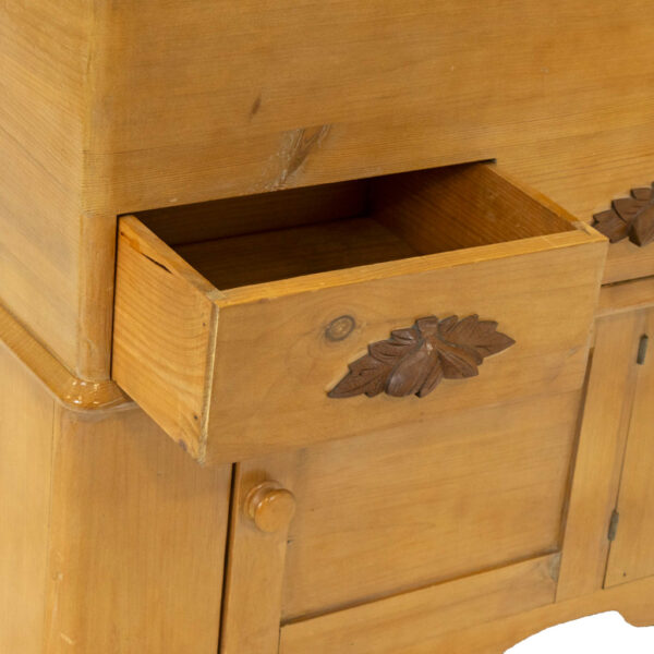 Antique Victorian Cottage Pine Lift Top Washstand - Image 4