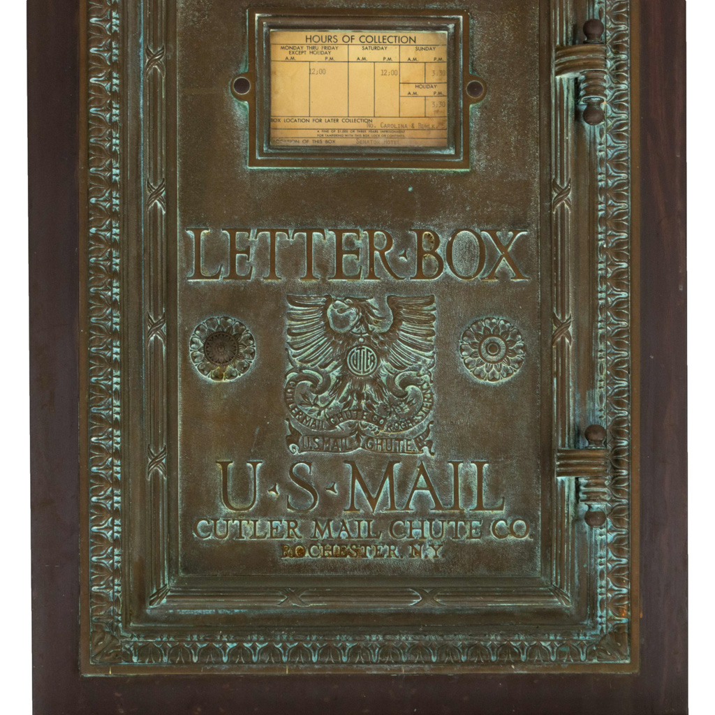 Lot - Bronze Cutler Mail Chute Letter Box