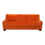 HICKORY CHAIR Bench Seat Sofa in Coral