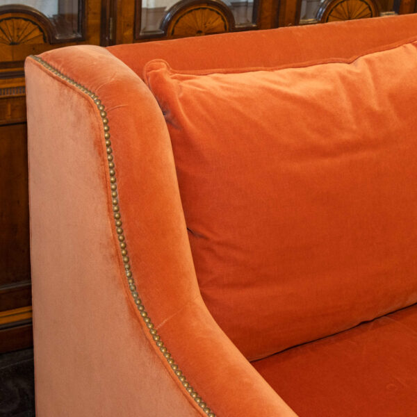 HICKORY CHAIR Bench Seat Sofa in Coral - Image 3