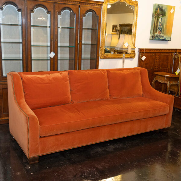 HICKORY CHAIR Bench Seat Sofa in Coral - Image 7
