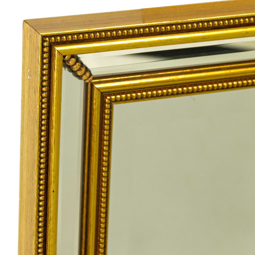 Beveled Mirror with Beaded Gold Inset and Mirrored Frame | Grandview ...