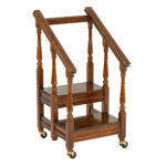 PULASKI English Regency Mahogany and Leather Library Steps