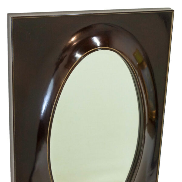 BARBARA BARRY for BAKER Oval Mirror in Sculptural Frame - Image 2