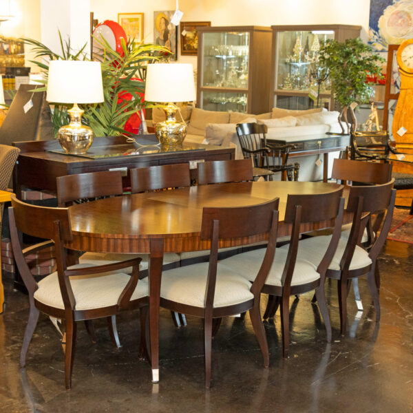 ETHAN ALLEN Hathaway Dining Table with 8 Chairs - Image 5