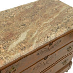 Antique Eastlake Victorian Burl Walnut 3 Drawer Chest with Marble Top - Image 5