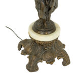 Vintage “Three Graces” Table Lamp with Wisteria Stained Glass Shade - Image 5