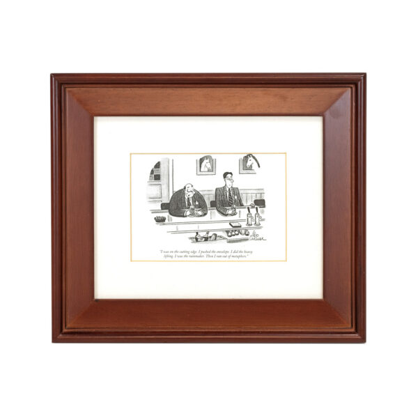 LEO CULLUM (1942-2010) for THE NEW YORKER “I Was on the Cutting Edge” Framed Cartoon Print - Image 1