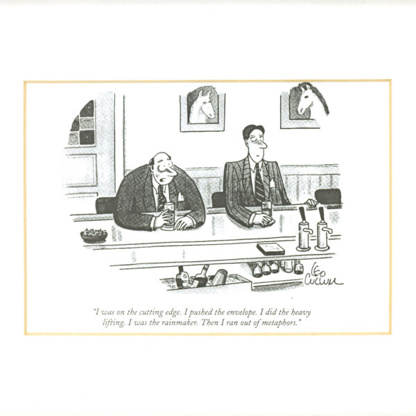 LEO CULLUM (1942-2010) for THE NEW YORKER “I Was on the Cutting Edge” Framed Cartoon Print - Image 2