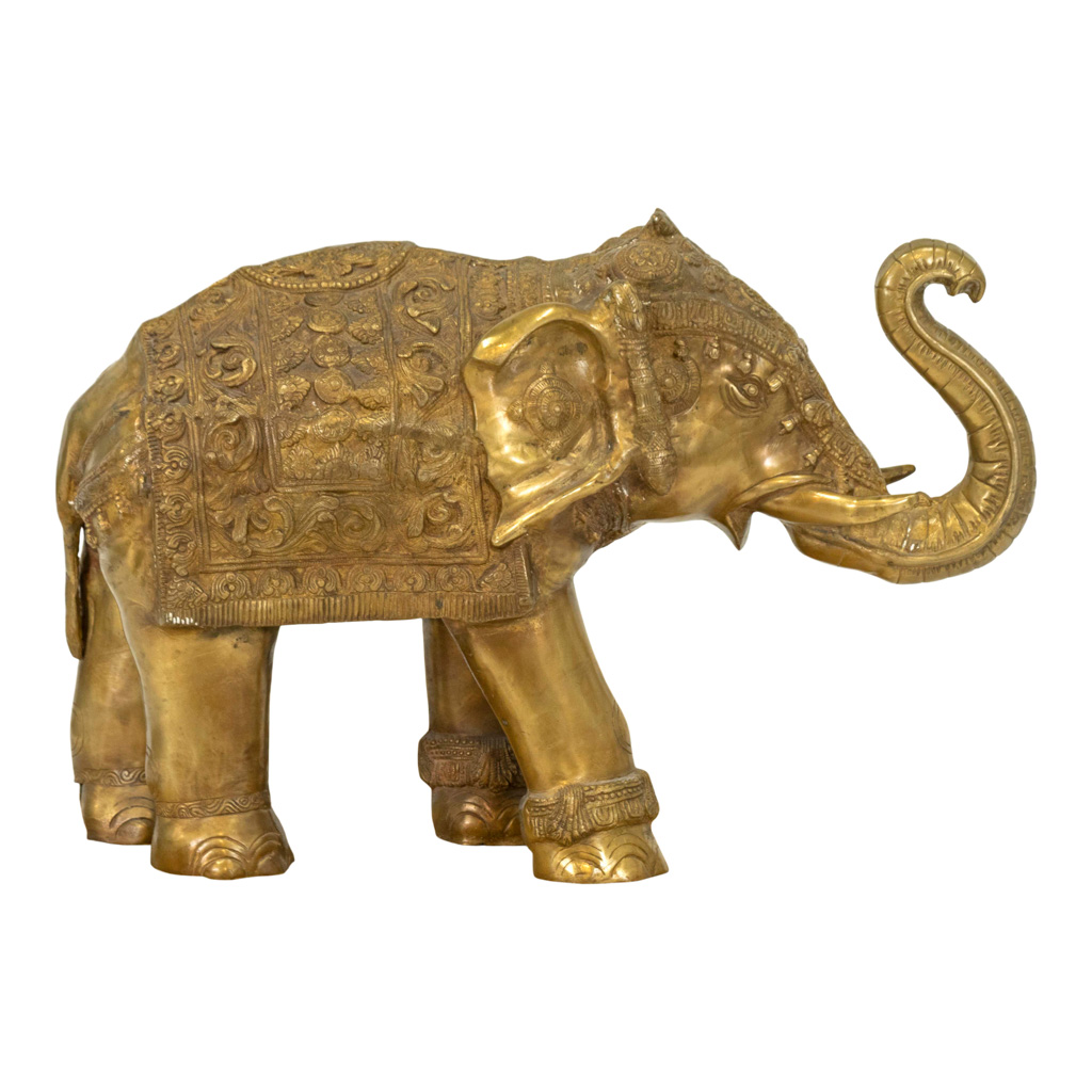 Vintage Brass Elephant Statue