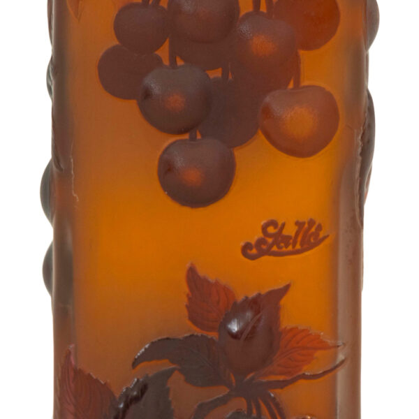 Reproduction TIP GALLE Blown Cameo Rectangular Glass Vase - Image 5