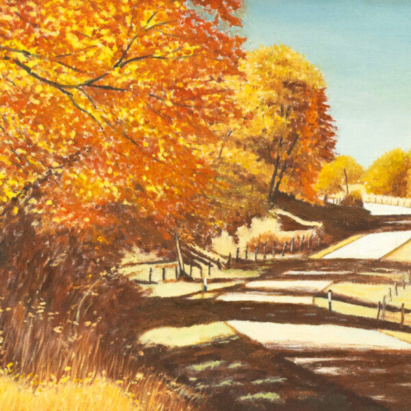 Signed WALT SMITH “Autumnal Landscape” Original Oil on Board - Image 2