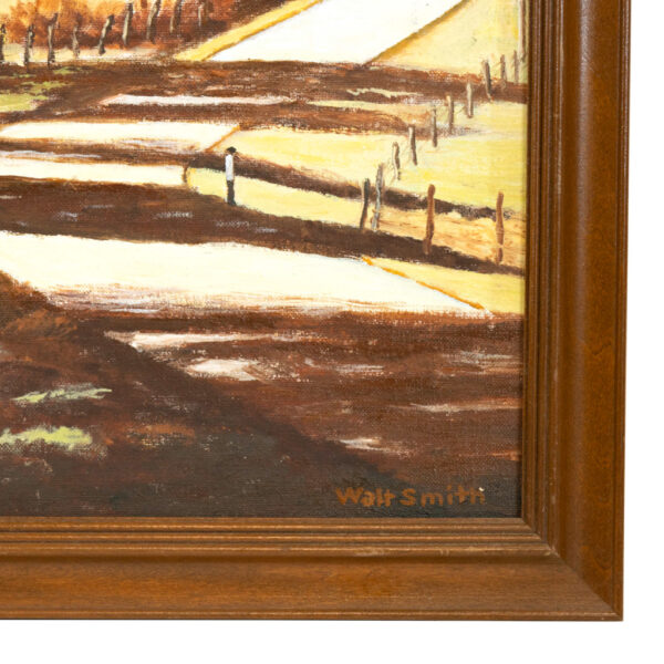 Signed WALT SMITH “Autumnal Landscape” Original Oil on Board - Image 4