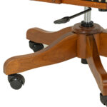 Amish Made Desk Chair in Cherry and Black Leather - Image 5